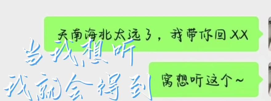 天南海北太远了,我带你回……#天南海北太远了#对话截图