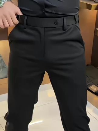 男士西裤2025年秋季新款轻奢时尚休闲裤纯色百搭气质修身潮流帅气