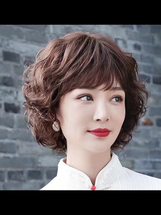 假发女妈妈款中老年假发真发全真人发假发全头套女假发女短发卷发#好物分享 #好物推荐小助手 #好物分享上热门 #好物 @DOU+小助手