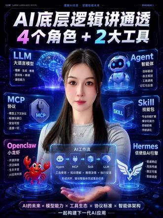 Ai底层逻辑讲通透!建议收藏! 4个角色+2个工具!#ai全能搭子 #ai学习路线 #ai玩家请就位 #Ai工具#opc