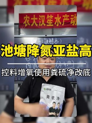 池塘氨氮亚盐高 控料增氧使用粪硫净改底#水产养殖 #水产人 #水产养殖技术
