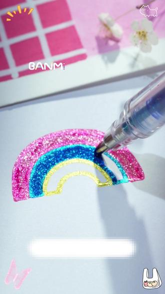 救命!这支闪光笔也太好写了#闪光笔 #画画 #简笔画 #文具安利