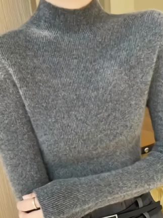 一线成衣无缝毛衣女半高领加厚打底衫修身显瘦 #谁穿谁好看 #穿出高级感 #只做高品质#上衣#穿出高级感