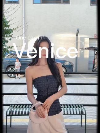 【QIUROUYAO邱肉瑶】时装秀场走进现实*超模气场抹胸上衣