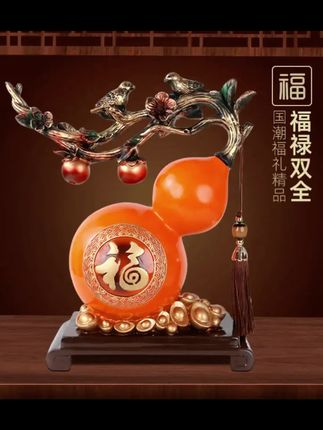 新中式客厅玄关电视柜酒柜装饰品高档百福乔迁新居葫芦摆件送礼物@上热门🔥🔥🔥 @抖加🔥上热门🔥dou+🔥热点宝 @DOU+上热门