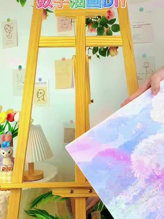 送调和剂的数字油画,DIY填色超有趣,还能当礼物! #数字油画礼物 #调和剂油画 #颜料diy #装饰画推荐 #易遮盖颜料