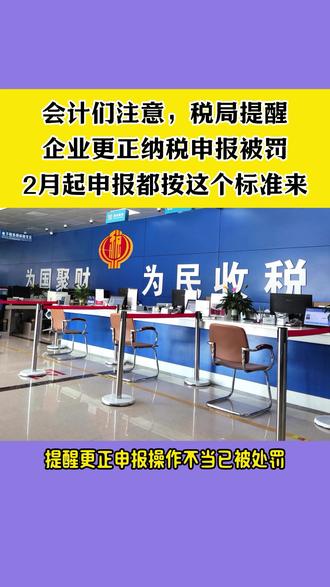 企业更正纳税申报被罚,2月起申报都按这个标准来!#会计 #会计实操 #财务 #企业 #报税