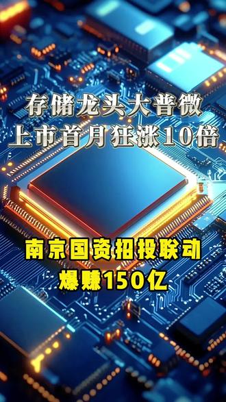 存储龙头大普微上市首月狂涨10倍 存储龙头大普微上市首月狂涨10倍,南京国资招投联动爆赚150亿 #金融 #创业板指数 #IPO #大普微