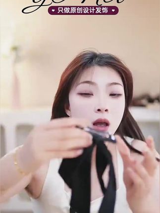 【TH055】高级感纯色缎面小众设计发夹减龄高扎马尾黑色发饰百搭#发夹 #发夹发饰 #鸭嘴夹 #百搭发夹 #高级感发夹