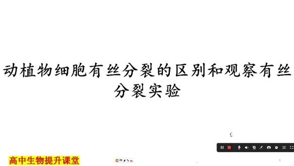 @三江口#25动植物细胞有丝分裂的区别和观察有丝分裂实验