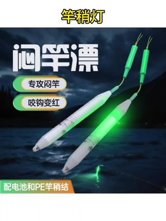 #夜钓竿梢灯 闷竿夜光漂闷杆竿稍灯手竿台钓电子杆梢灯咬钩变色报警器夜钓#咬钩报警器 #电子竿梢灯 #夜钓神器 #台钓装备