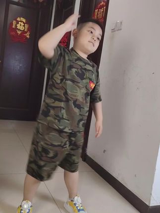 男童特种兵夏季迷彩服套装女童军训短袖衣服儿童夏令营宝宝表演服