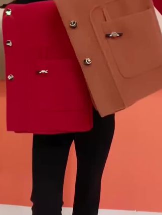 修身纯色百搭毛呢外套 #设计感穿搭 #中老年女装 #外套穿搭 #时尚妈妈装 #洋气减龄