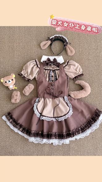 萌萌的小狗套装 #萌 #可爱穿搭 #圣诞节穿搭