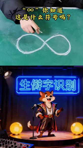 “♾️”这符号你知道读什么吗? #生僻字#神奇的汉字 #生僻字识别大考验
