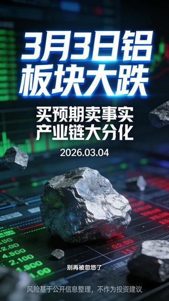 铝板块复盘,霍尔木兹海峡封闭对铝板块有什么影响,产业投资新的逻辑是什么#股市#有色金属#中东局势#股票知识#股票