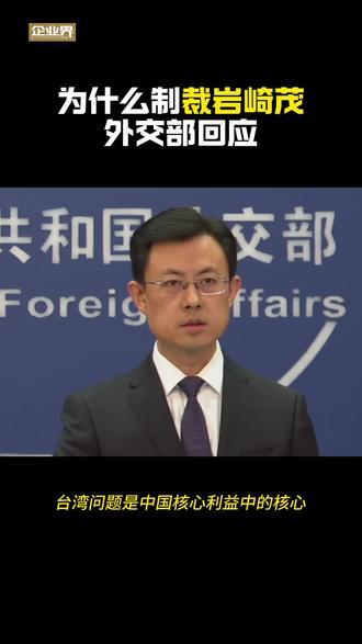 为什么制裁岩崎茂?外交部回应 #外交官天团