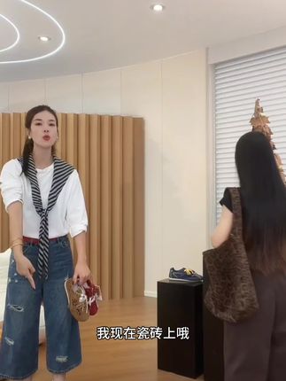 辰小六【真皮复古德训】琥珀流光复古风豹纹休闲慢跑德训鞋#女鞋推荐