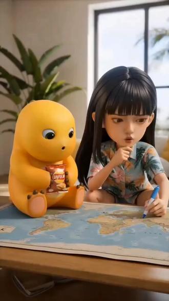 @奶龙 合拍也太好玩了吧 #AI跨次元流行文化谈 #随变ai随便玩#随变app#去旅行