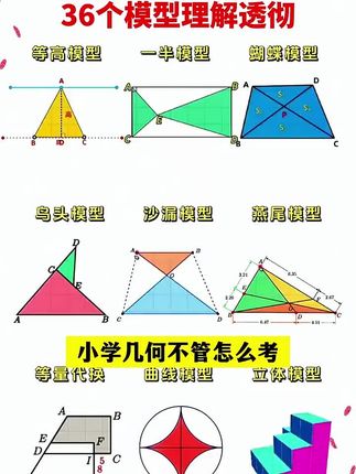 小学数学几何模型题#小学数学 #几何图形 #数学思维 #学霸秘籍 #暑假