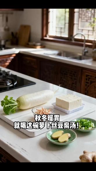 一口鲜到骨子里几分钟搞定萝卜丝豆腐汤 天凉就特馋这口热乎汤!白萝卜 + 嫩豆腐的组合,鲜得连喝三碗都不腻,关键做法超简单,厨房小白也能一次成功~
🥬 食材准备(2 人份)
白萝卜 1 根(中等大小,去皮后切细丝)
嫩豆腐 1 盒(选嫩豆腐更滑嫩,老豆腐也可,口感更扎实)
鸡蛋 1 个(可选,加了更香浓)
葱花 少许(提香必备)
盐、白胡椒粉、香油 适量
👩🍳 详细做法
处理食材:白萝卜去皮切细丝,豆腐切成 1cm 见方的小块。(萝卜丝清水侵泡5分钟,豆腐盐水侵泡更紧实)
炒香打底:热锅冷油,姜片和葱花爆香,接着倒入萝卜丝翻炒 2 分钟,直到萝卜丝变软出汁,这一步能去萝卜的涩味,还能让汤更甜。
煮出鲜汤:加足量清水(没过萝卜丝 2 指),大火煮开后转中小火煮 5 分钟,让萝卜的清甜充分融入汤里,然后放入豆腐块,轻轻推匀,继续煮 3 分钟(豆腐别煮太久,容易碎)。
收尾调味:加 1 勺盐、少许白胡椒粉调味,最后撒上葱花,滴几滴香油,关火!
😋 口感暴击时刻
刚盛出来的汤冒着热气,萝卜丝软嫩清甜,吸满了汤的鲜味,豆腐入口即化,每一口都带着淡淡的豆香,喝到最后连汤底都不想剩!
💡 小贴士
萝卜丝别切太粗,细一点更容易入味,煮软后口感也更好。
喜欢喝浓稠一点的汤,可以在最后勾个薄芡。
减脂期的姐妹可以不加香油,用低盐酱油调味,鲜度也够~
天冷喝上一碗热乎的萝卜丝豆腐汤,胃里暖暖的超舒服,做法简单又家常,赶紧试试吧!
#秋冬美食 #秋冬的第一口汤 #秋冬暖胃汤