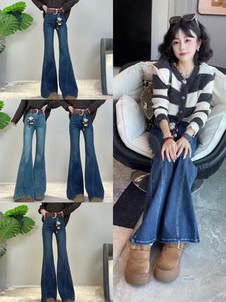 #秋季穿搭 #显瘦显高显腿长 #今天穿什么 #牛仔裤女 #面料柔软舒适