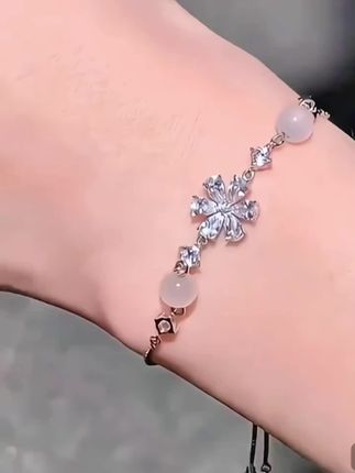 925银手链 【七夕礼物】茉莉花S925银手链气质女生百搭送女朋友#情人节礼物 #七夕礼物#送女朋友的礼物 #七夕情人节礼物#七夕