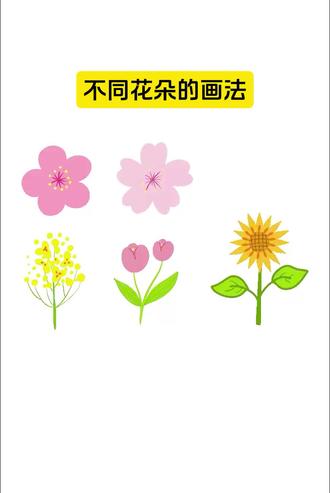 不同花的画法#简笔画教程 #花朵简笔画 #绘画教程 #procreate绘画 #学画画