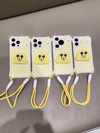 波点米奇适用iPhone16苹果四角挂绳手机壳华为vivo/ #爱了爱了 #手机壳 #手机壳diy #创意手机壳 #防摔手机壳 @DOU+小助手 @抖音小助手