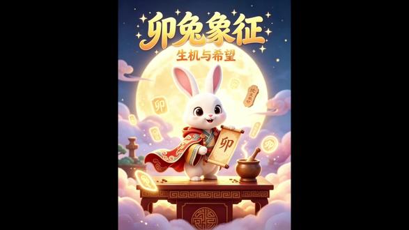 动如脱兔 #玉兔守月 #传统文化#中华文化趣味科普#十二生肖