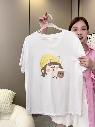 #纯棉短袖 #宽松版型 #大码穿搭