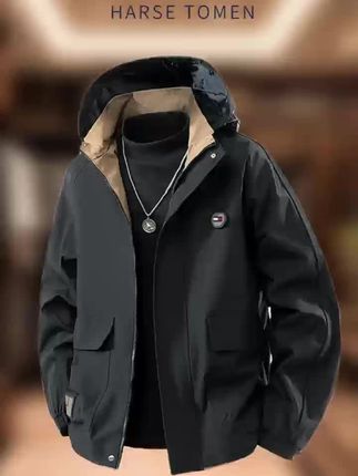 霍斯汤米正品,秋冬季连帽夹克外套,可拆卸帽,品牌断码捡漏价。#品质男装 #夹克外套 #高级感男装 #谁穿谁好看#好物推荐🔥 #宽松大码