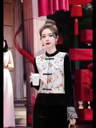 #新中式穿搭国风套裙#过年衣服时尚婚宴民族风…