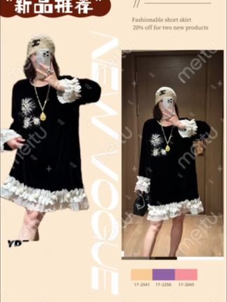 YDFSTUDIO小众【塞纳序章】欧货早秋重工刺绣撞色拼接设计连衣裙#品质女装 #初秋穿搭 #叶大菲#爆款热卖中 #微胖女生 #