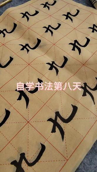 #一起学书法 #书法 自学书法第八天