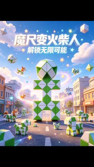 60段魔尺变火柴人,玩起来超有意思🔥 今天用60段魔尺变出了火柴人,真的好好玩!#百变魔尺 #魔尺 #益智玩具 #魔尺的多种玩法