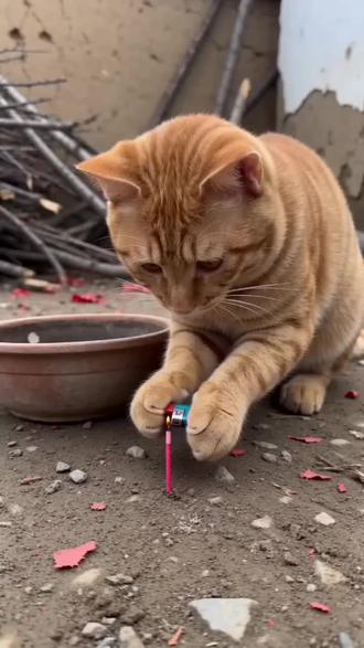 明明就是两只猫 咋就剩一只猫了#随变ai随便玩 #随变放炮炸出一个小可爱 #火山引擎ai让年味儿更浓了