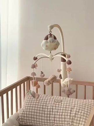 床铃婴儿玩具宝宝床上摇铃旋转床头铃悬挂式吊铃新生儿安抚床挂件