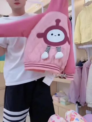 冬季2025姐弟亲子款百搭休闲加绒加厚蛋仔连帽外套#高品质童装 #无限回购的宝藏单品