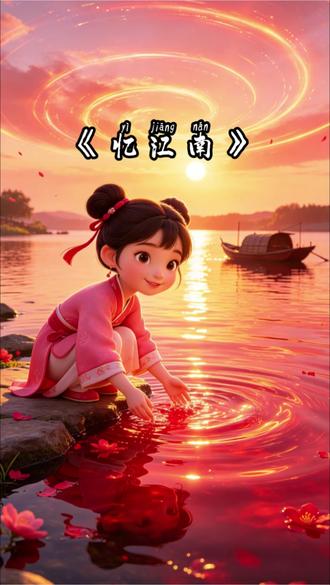 以动画为笔,以诗词为墨, 画下那些藏在诗里的温柔与浪漫。 “把课本里的古诗词,做成会动的国风童话🌿
软乎乎的小丫头,带你漫游诗里的江南、长安、山海。
#忆江南 #古诗 #每日一首古诗