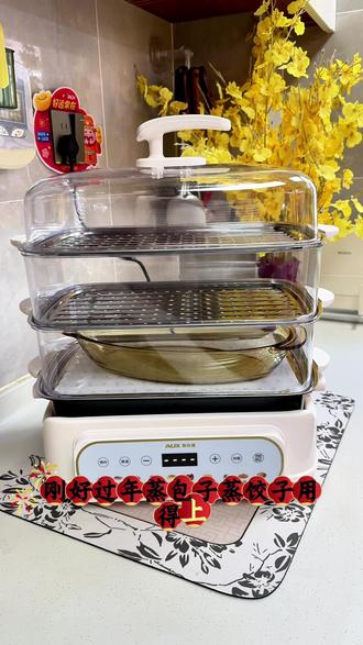 #奥克斯电蒸锅 上下四层的大容量同时蒸菜蒸蛋蒸馒头,省时省力#厨房好物 #蒸锅 #提升幸福感好物