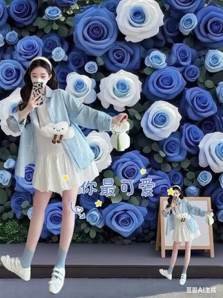 就这样穿身,还看得出我是小孕妇。白色无袖连衣裙搭配蓝色小衫,上身甜美又减龄,明媚又舒适,小孕妇闭眼入我。