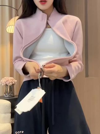 #小立领卫衣#石墨烯#加绒保暖#卫衣#小蛮腰