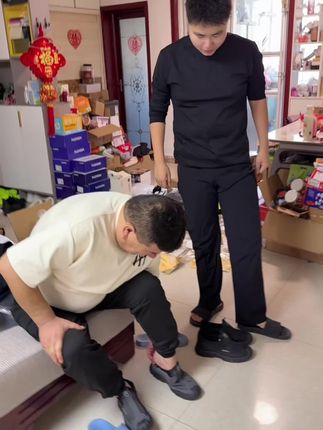 秋季新款爸爸鞋舒适防滑耐磨老北 京布鞋休闲男鞋中老年@河南你华哥李妈妈