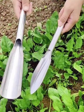 加厚不锈钢小铲子园艺种花种菜工具挖野菜除草挖土锰钢小铲子铁铲#十亿流量扶持计划