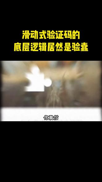 破大防了,滑动式验证码的的底层逻辑居然是验蠢#知识分享 #程序员 #验证码 #涨知识