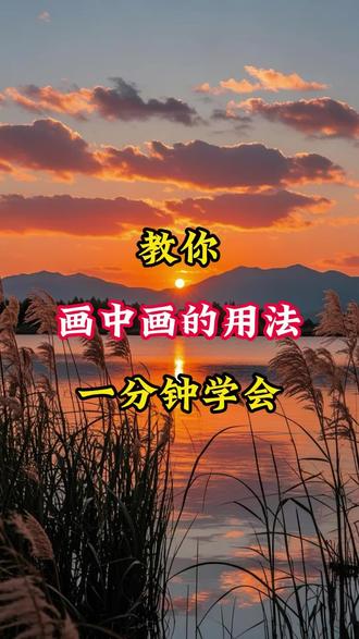 教你画中画的用法一分钟学会#剪辑 #视频剪辑 #自媒体 #短视频创业 #小白学剪辑