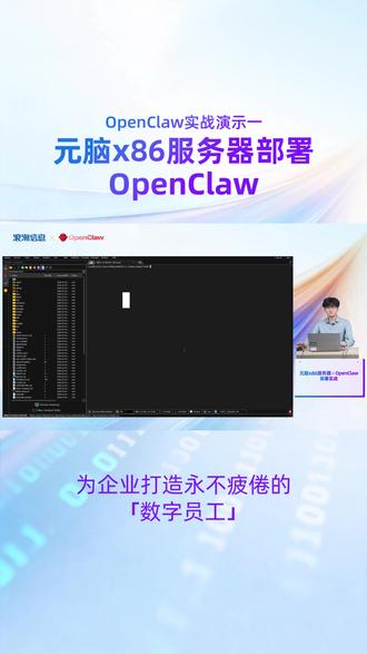 元脑x86服务器部署OpenClaw实操教程#浪潮信息 #x86服务器 #OpenClaw