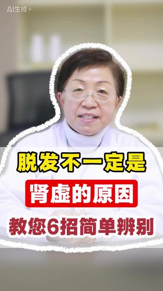 脱发不一定是肾虚的原因,教您6找简单辨别 #脱发#健康科普#宋佩华#脱发怎么办