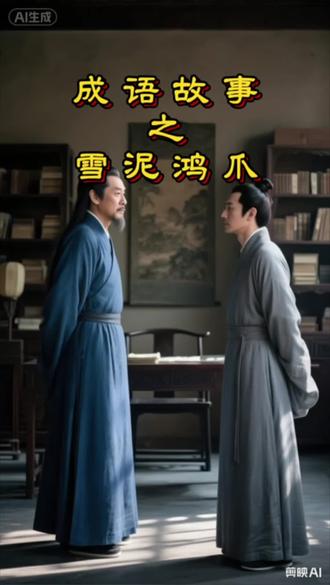 成语——雪泥鸿爪 #成语#知识分享#涨知识#历史#国学文化 @DOU+小助手 @DOU+上热门